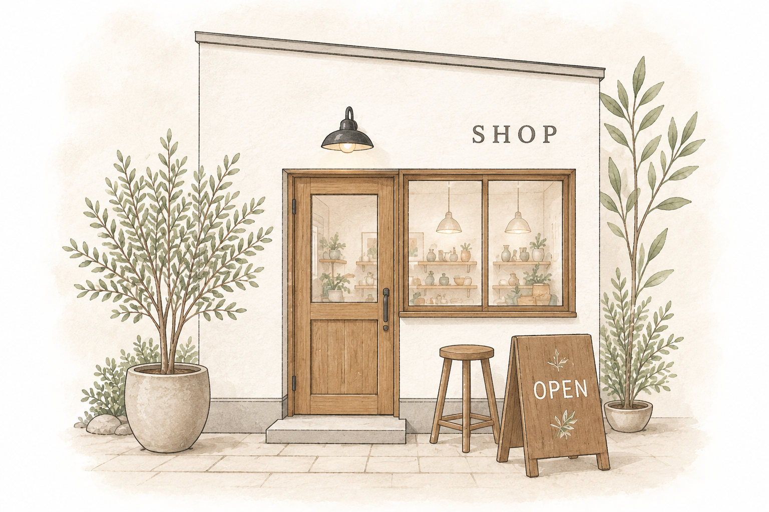 木のぬくもりを感じる店舗デザイン